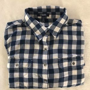 Chaps Button Up Checkered Shirt XL